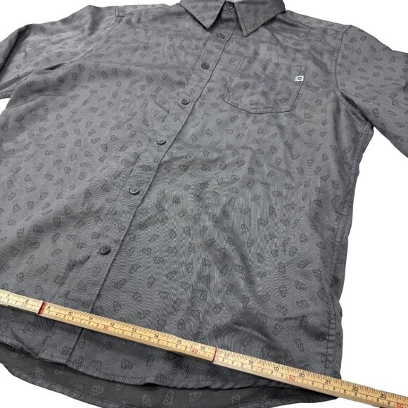 Marmot Gray Long-Sleeve Button-Up Shirt With Marmot Print Pattern L - Picture 10 of 10